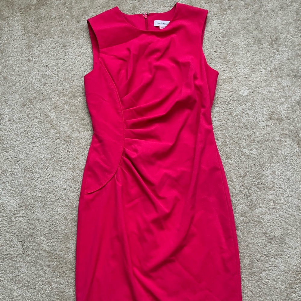 Hot Pink Calvin Klein sleeveless dress! EUC!